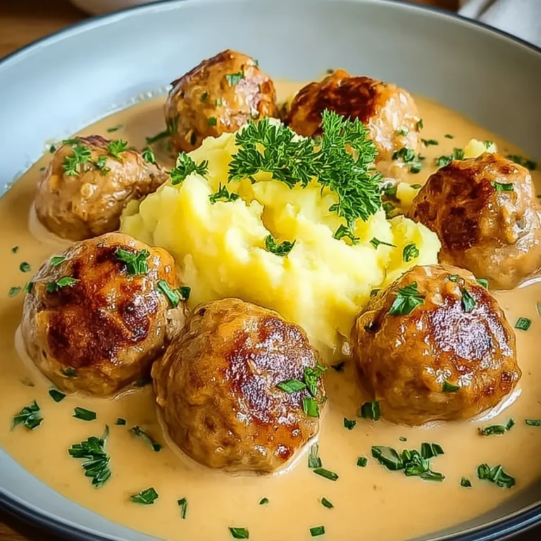 Hackbällchen mit Kartoffelpüree
