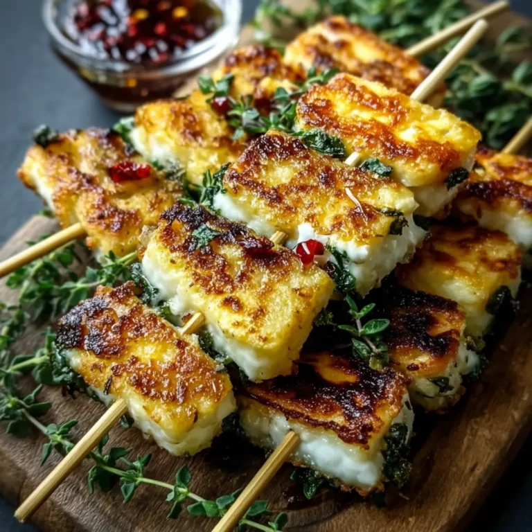 Halloumi Spieße mit Zitrone und Thymian