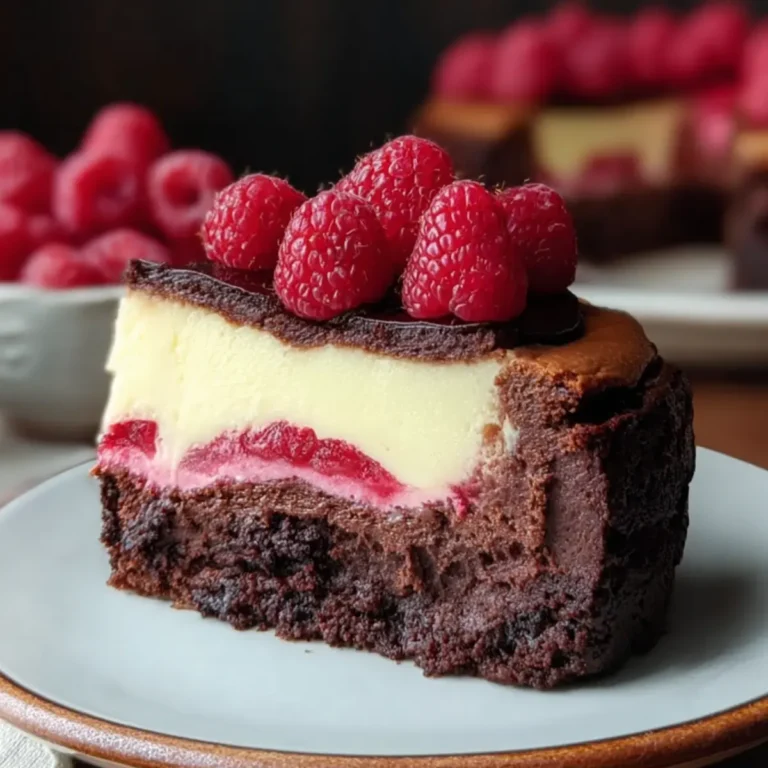 Himbeer Brownie Cheesecake
