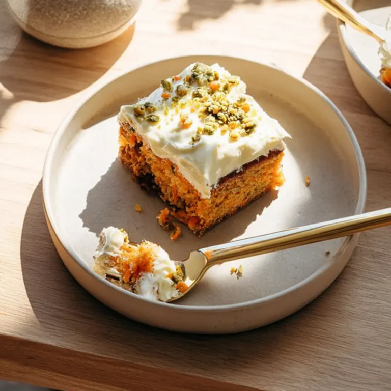Karottenkuchen mit weißer Schokocreme