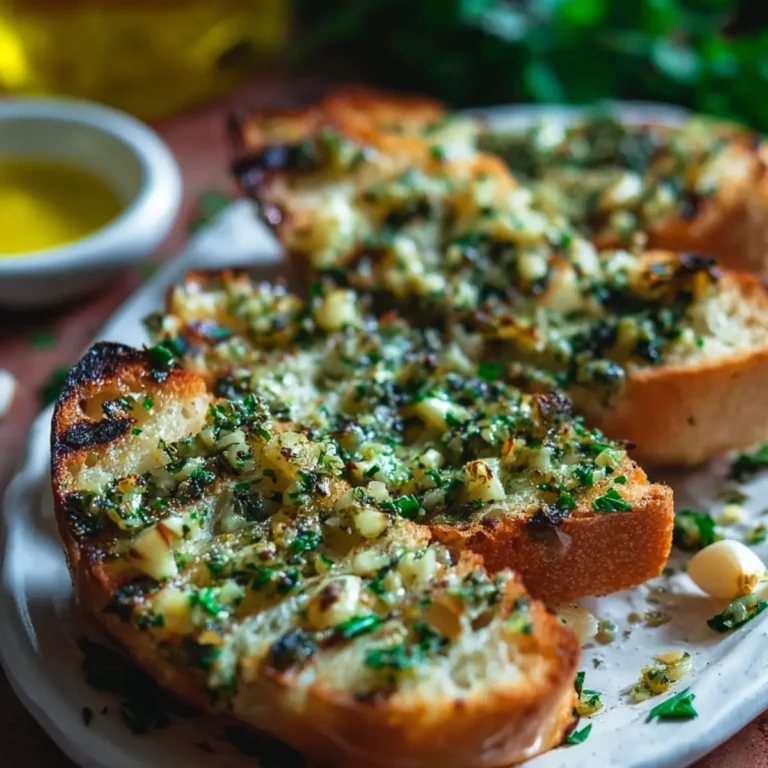 Knoblauch Petersilien Grillbrot