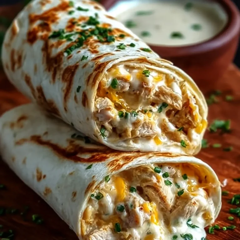 Käse Knoblauch Hähnchen Wraps