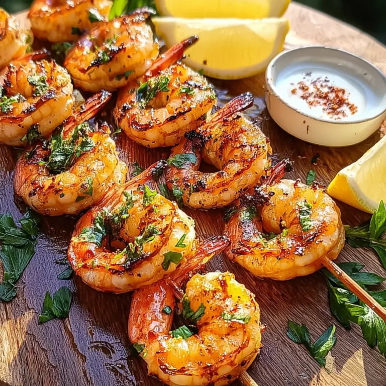 Marinierte gegrillte Garnelen