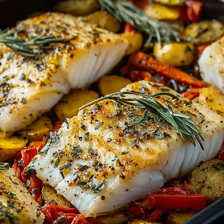 Mediterran gebackene Fischfilets