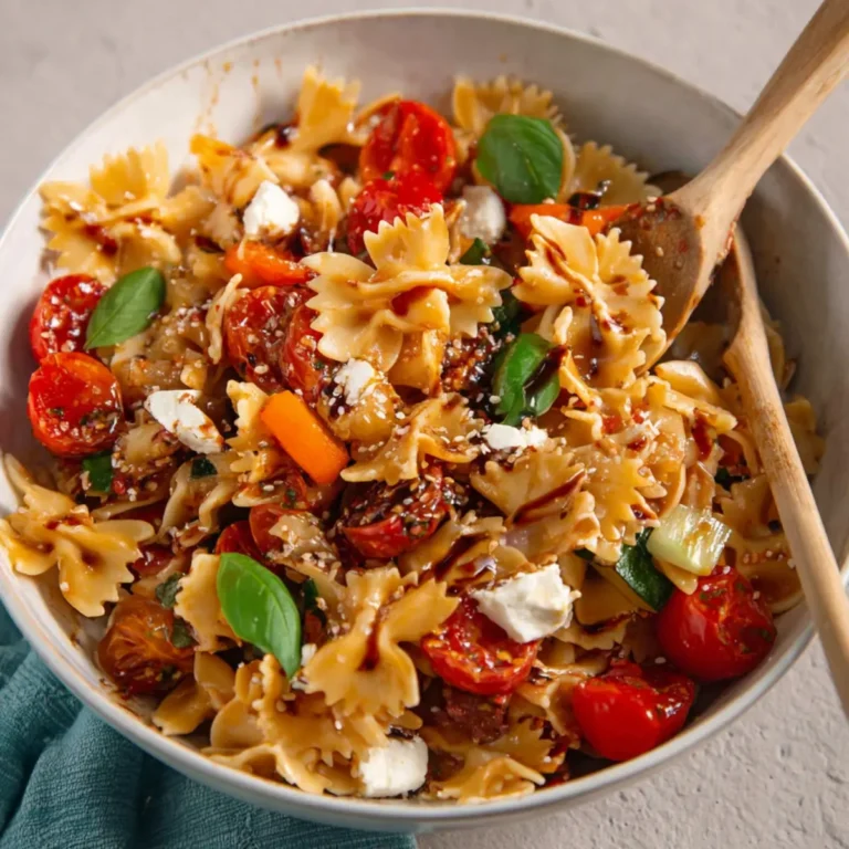 Mediterraner Nudelsalat mit Balsamico Dressing