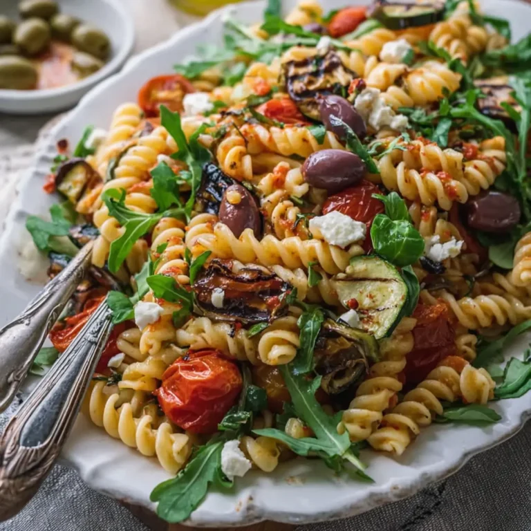 Mediterraner Nudelsalat mit Grillgemüse
