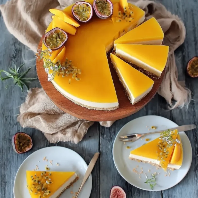 No Bake Mango Maracuja Cheesecake