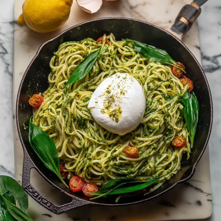 Nudeln mit Bärlauch & Burrata