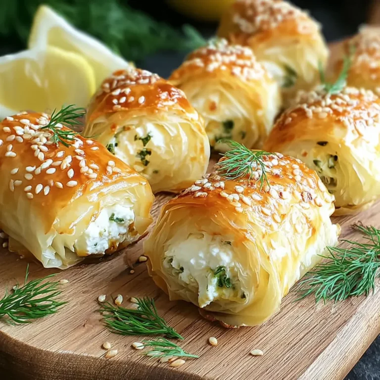 Ofen Gebackene Feta Röllchen