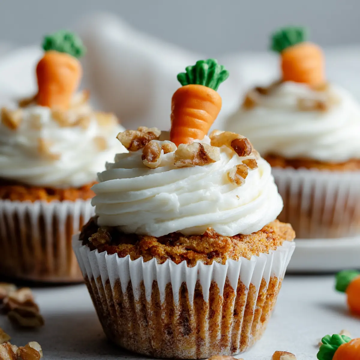 Ostermuffins mit Karotten & Frischkäse Frosting