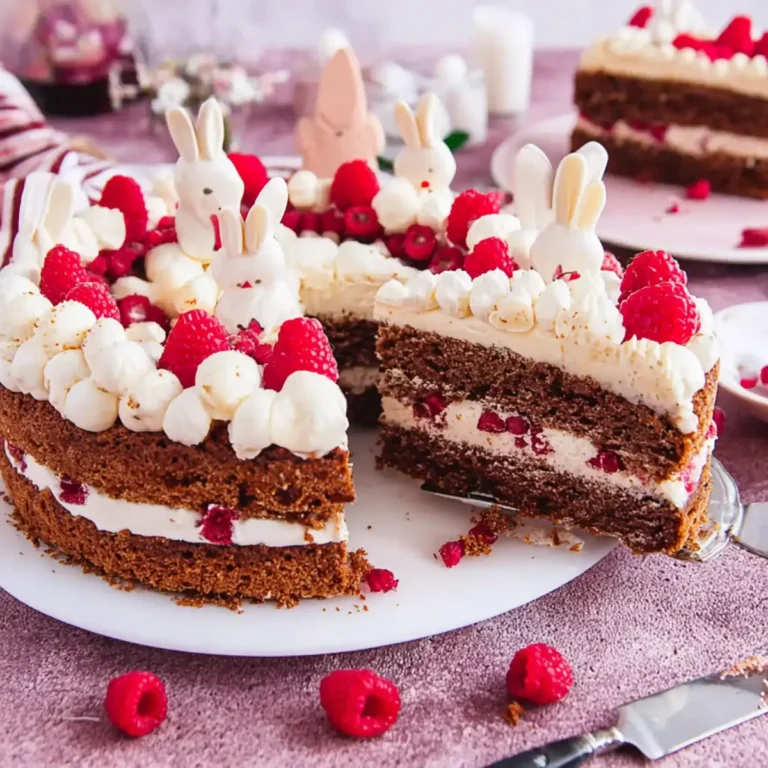 Ostertorte mit Himbeeren