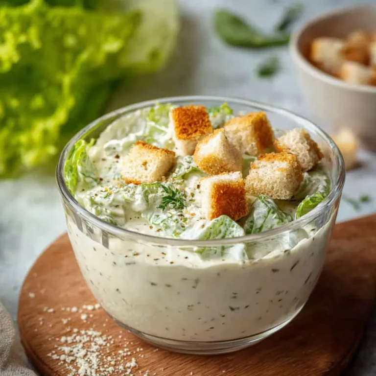 Protein Caesar Dressing mit Hüttenkäse
