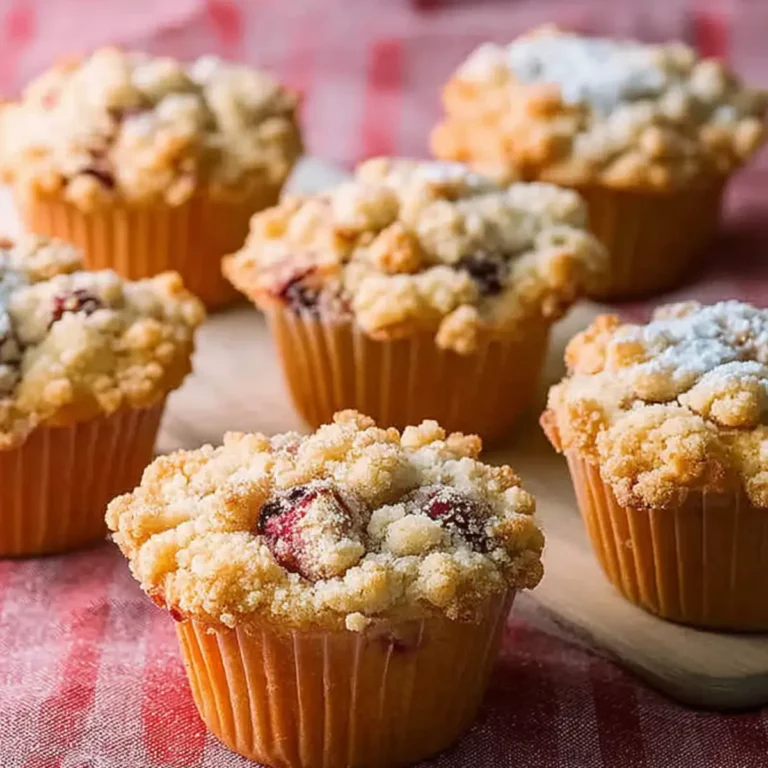 Rhabarbermuffins mit Streuseln