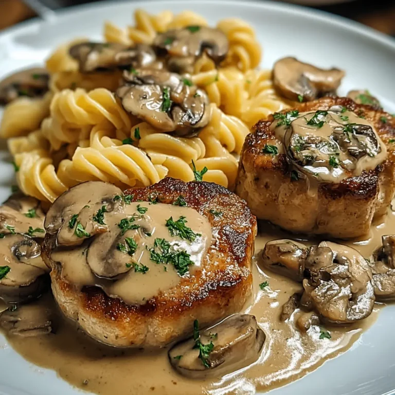 Schweinemedaillons mit Pilzrahmsoße