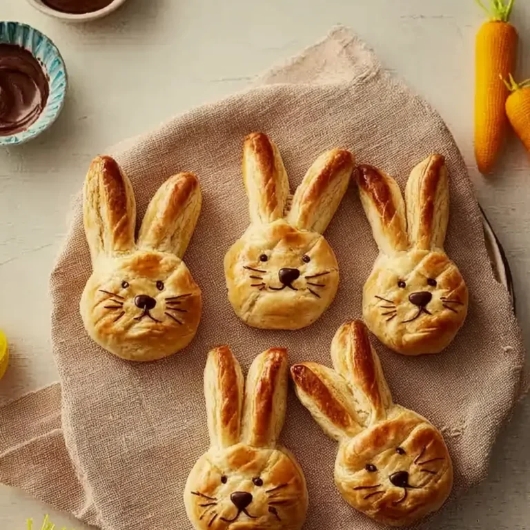 Süße Blätterteig Hasen