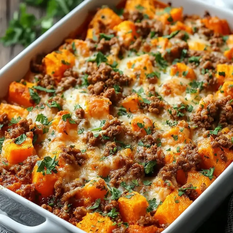 Süßkartoffel Hackfleisch Auflauf