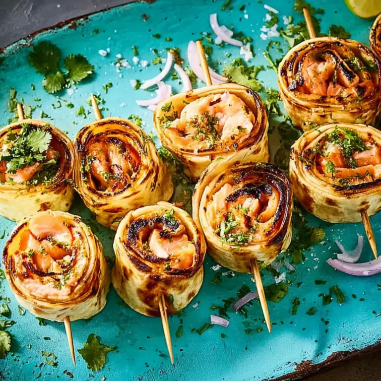 Tortilla Lachs Spieße