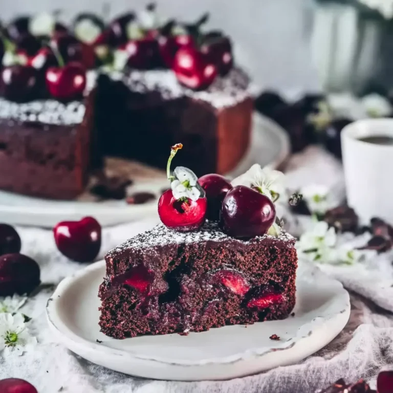 Veganer Schoko Kirsch Kuchen