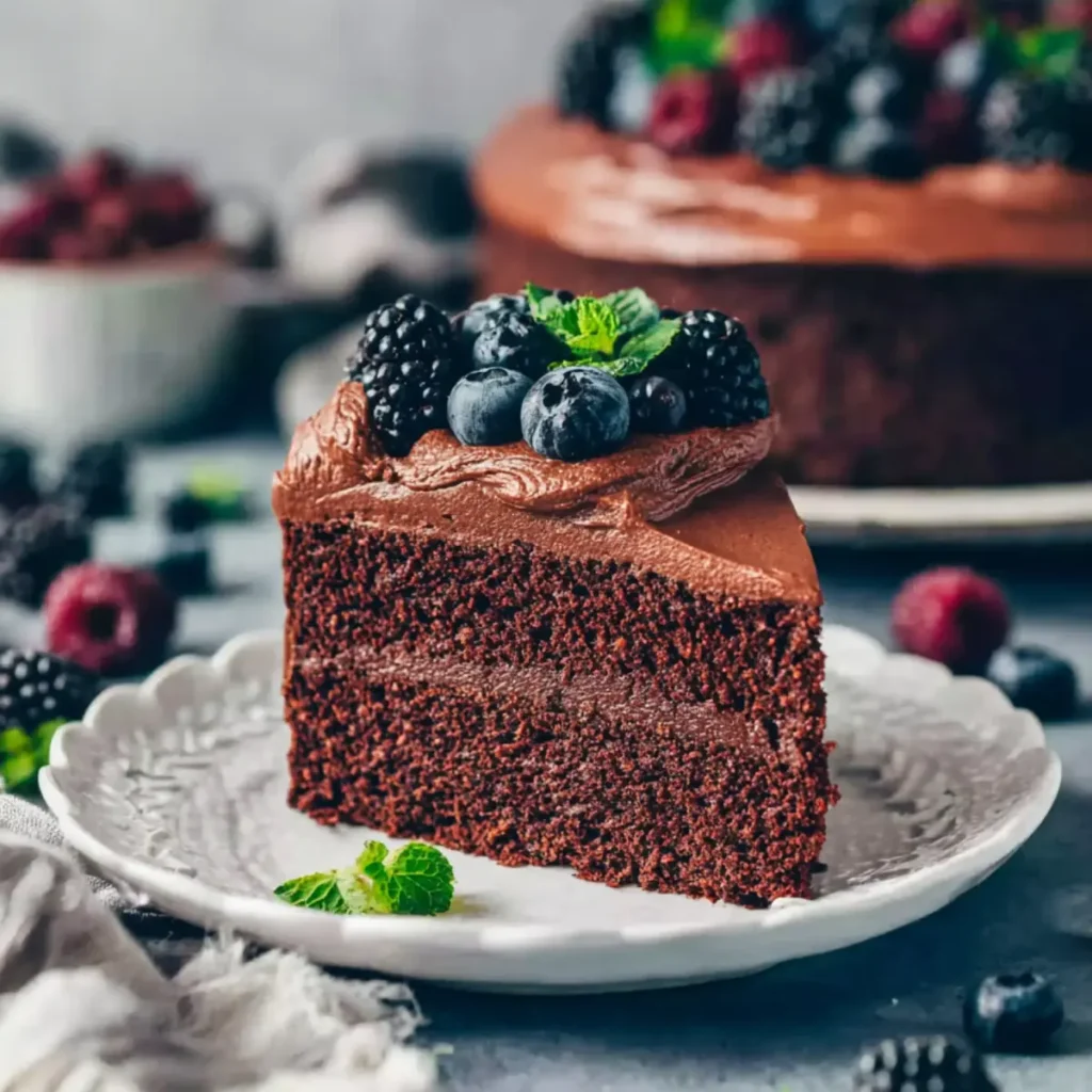 Veganer Schokokuchen mit Frosting