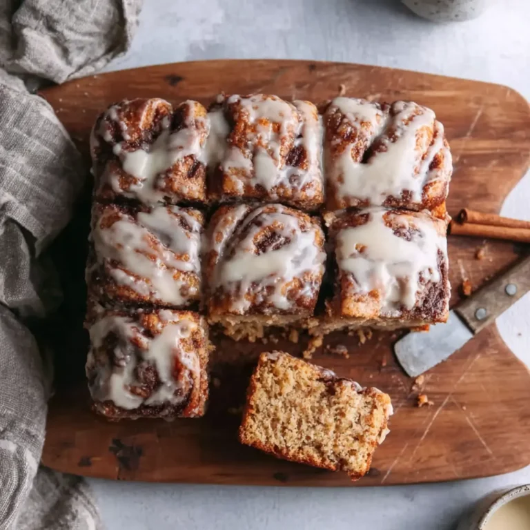 Veganer Zimtschneckenkuchen mit Vanilleglasur