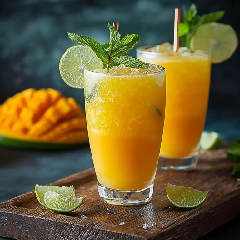 Alkoholfreier Mango Limetten Cocktail