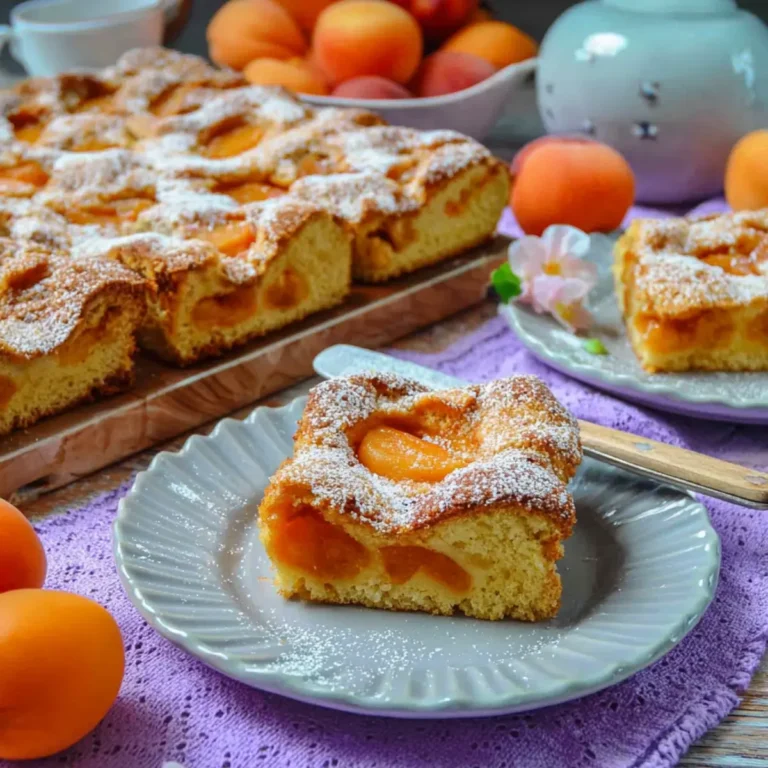 Aprikosenkuchen mit Rührteig