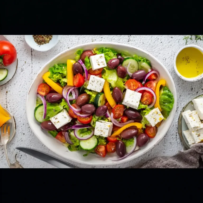 Authentischer griechischer Salat mit Feta