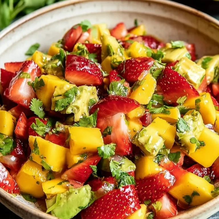 Avocado Erdbeere Mango Salsa