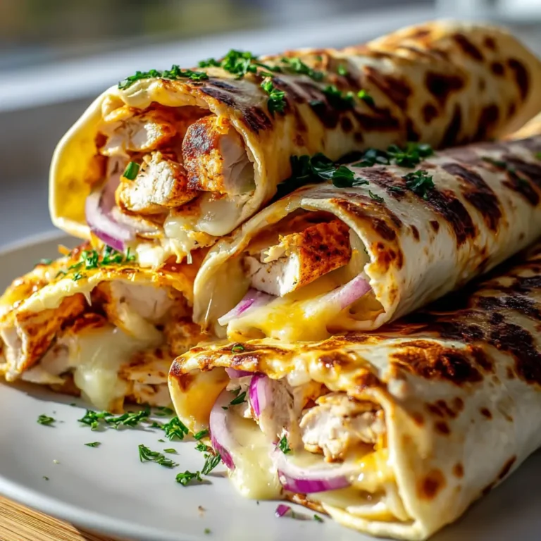BBQ Cheesy Garlic Chicken Wraps
