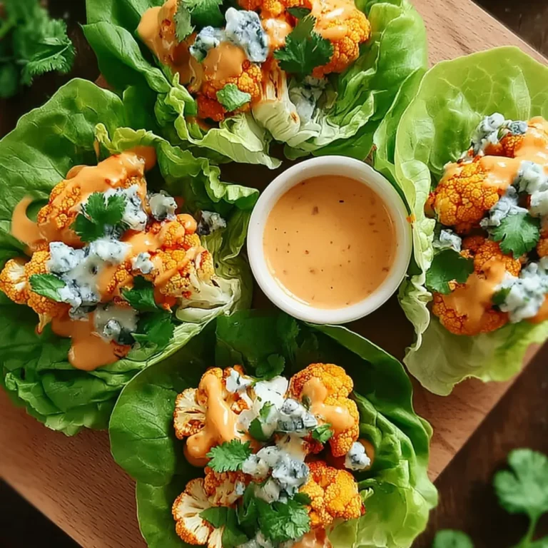 Buffalo Blumenkohl Lettuce Wraps