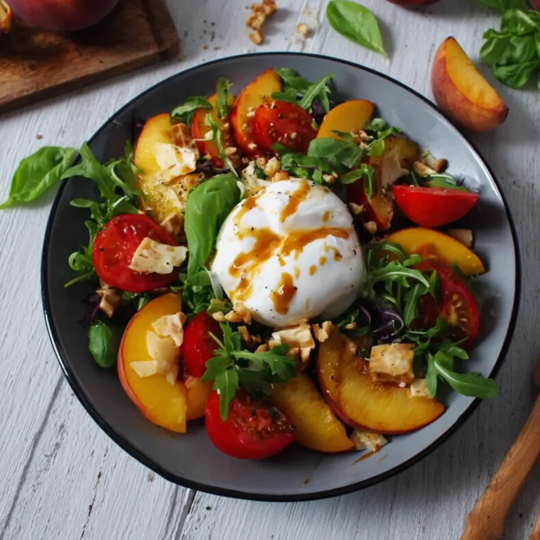 Burrata Sommersalat mit Nektarinen