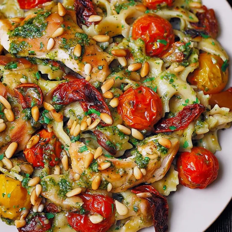 Cremige Hähnchen Pesto Pasta