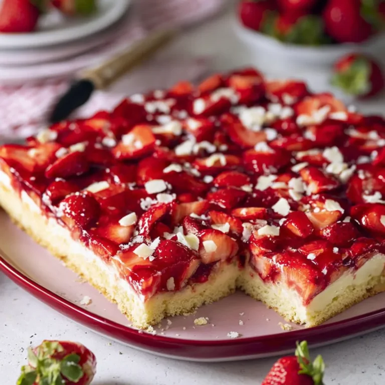 Erdbeer Vanille Blechkuchen