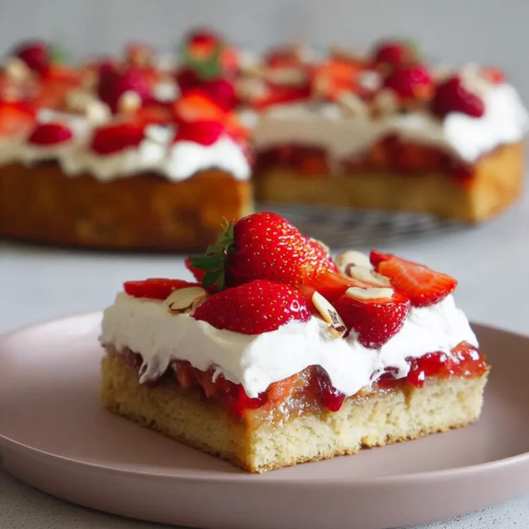 Erdbeerkuchen mit Marzipan und Mascarponeschaum