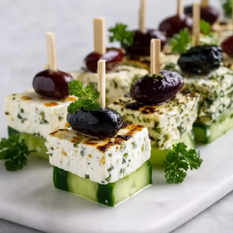 Feta Spieße mit Gurke