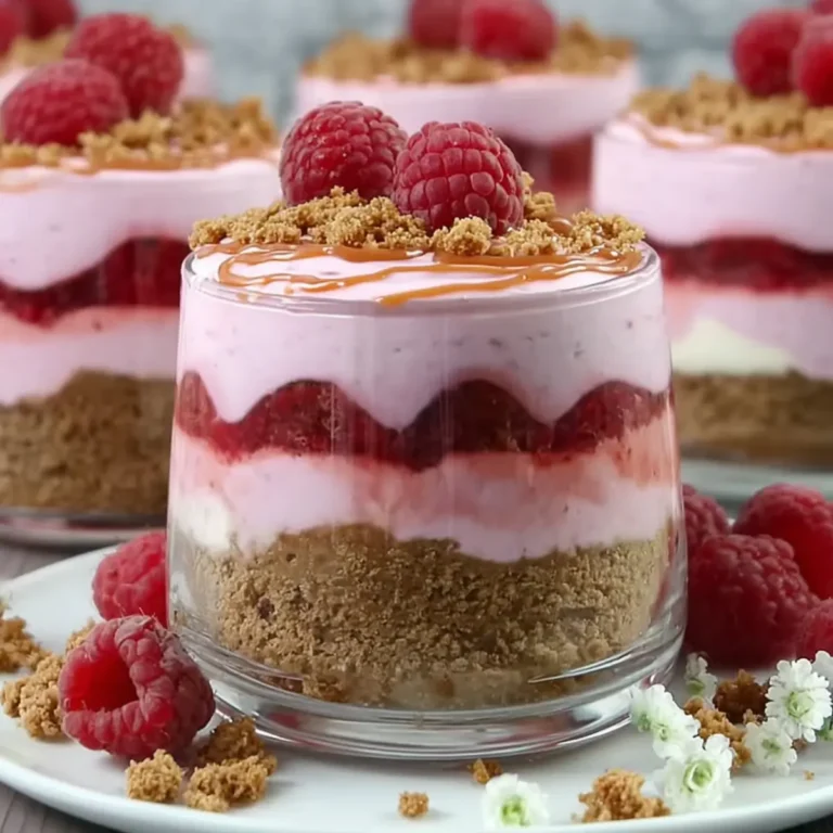 Himbeer Cheesecake mit Salzkaramell und zerstoßenen Digestive Keksen