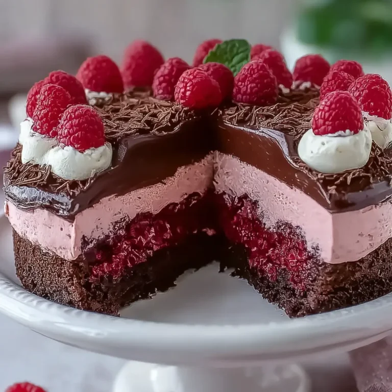 Himbeer Schoko Brownie Torte