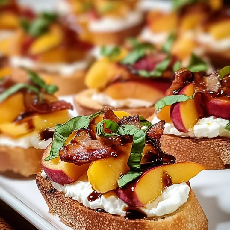 Honig Ricotta Pfirsich Crostini