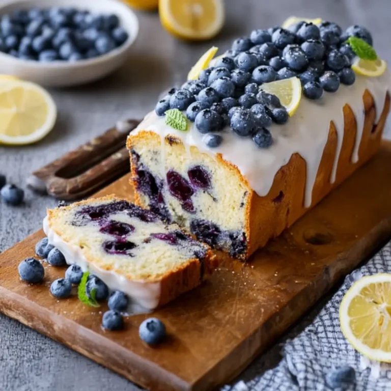 Joghurtkuchen mit Blaubeeren und Zitrone