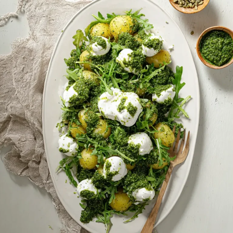 Kartoffelsalat mit Pesto und Burrata