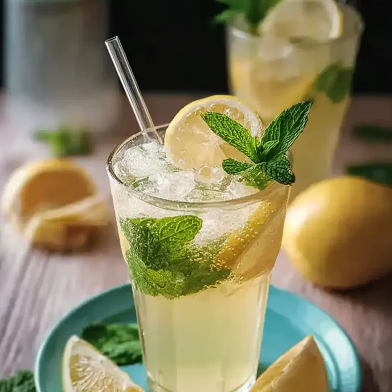 Limonade mit frischer Minze