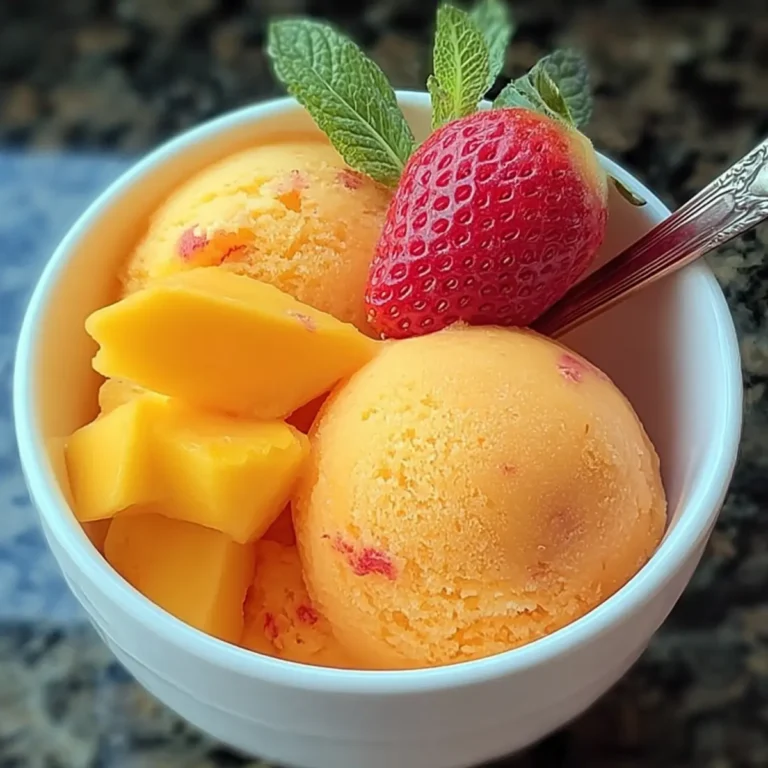 Mango Erdbeer Sorbet