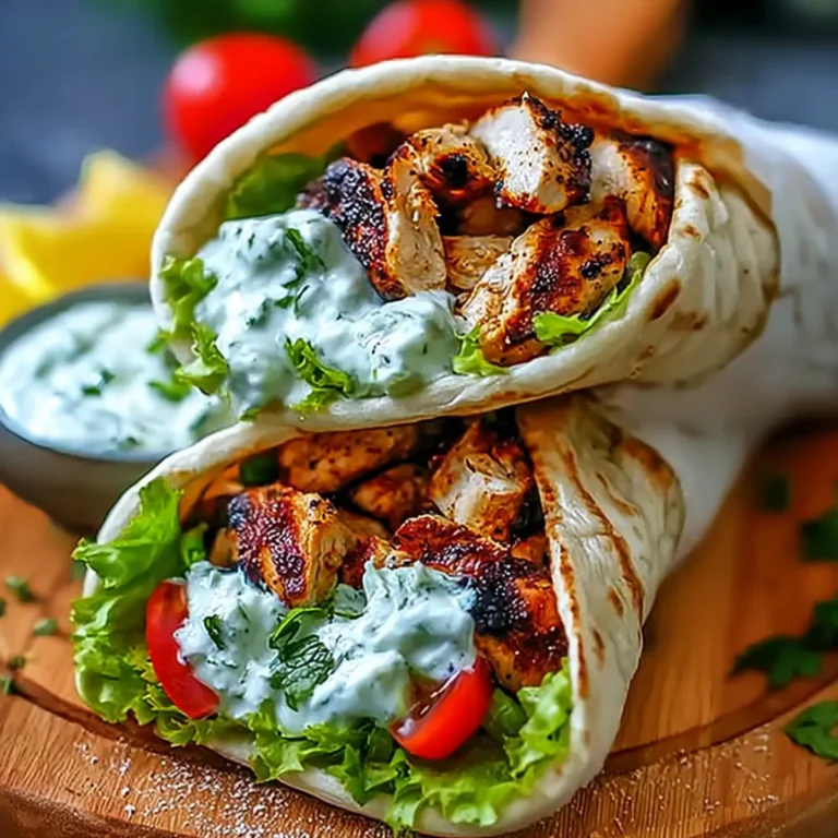 Mediterranes Hähnchen Gyros mit Feta Tzatziki