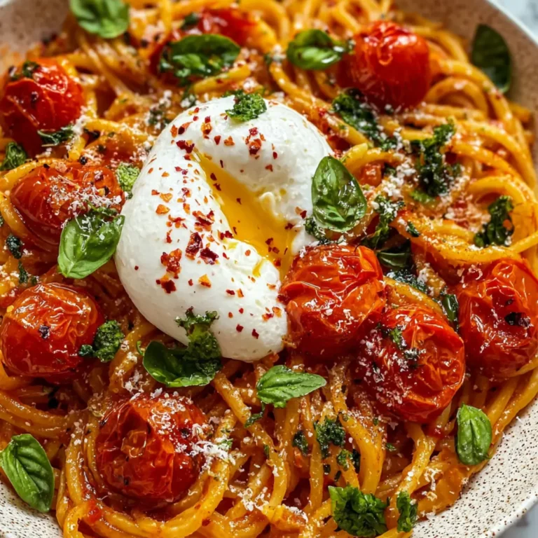Pasta mit Tomaten und Burrata