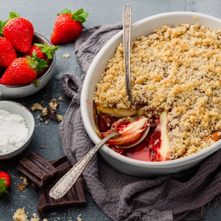 Rhabarber Erdbeer Crumble