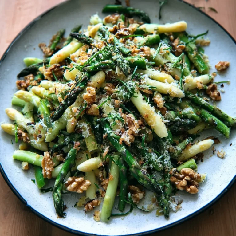 Roher Spargelsalat mit Walnüssen & Parmesan