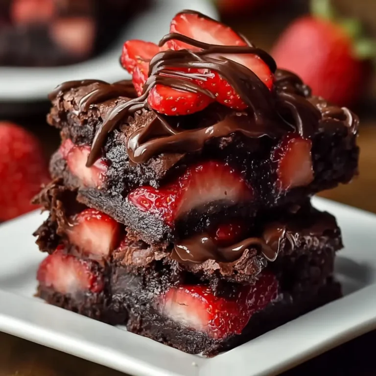 Schoko Erdbeer Brownies