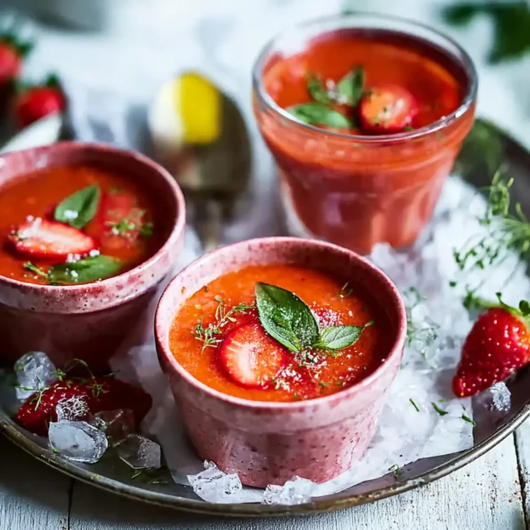 Sommer Gazpacho mit Erdbeeren & Gurke