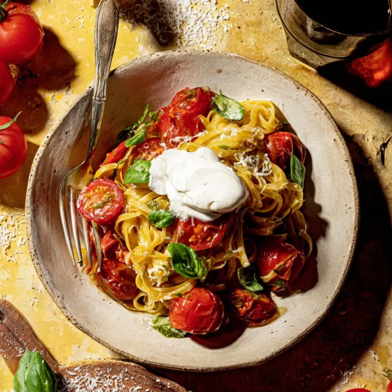 Sommer Pasta Aglio e Oglio Caprese