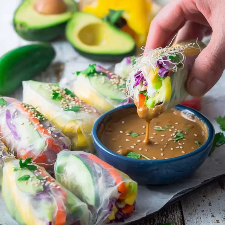 Sommerrollen mit Erdnusssauce